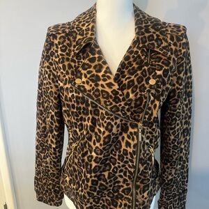White House Black Market Leopard Print Blazer
